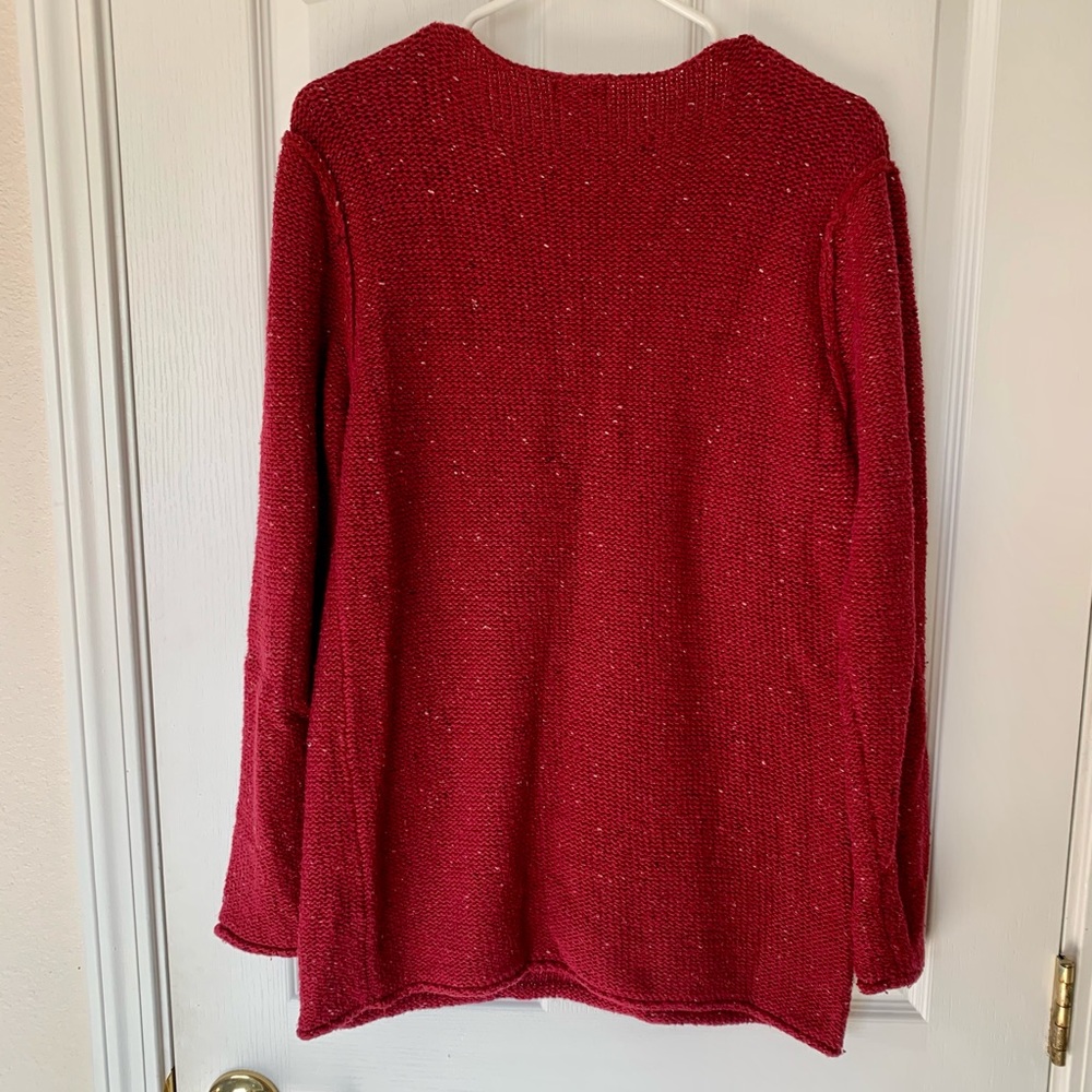 Cabalas Knit Sweater, Red, Women’s Large - Picture 4 of 6